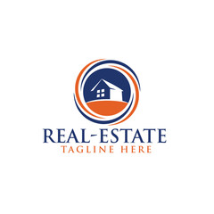 Real estate company logo template 