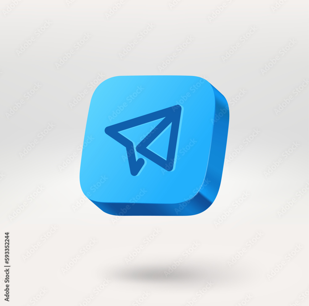 Poster Web communication icon. Mobile application icon. 3d vector icon isolated on white background
