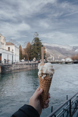 Mountain View and Ice Cream Too: A Blissful Moment in France