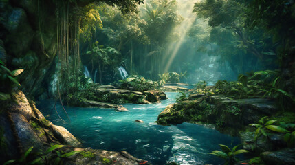 Jungle wallpapers tropical waterfall stream green plant tropical jungle forest