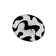 Mesh sphere element. 3d design background. web icon decor spline cylinder.Vector technology futuristic grid. Spiral geometric polygon wire-frame model.Innovation concept.