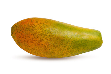 papaya outside on a white background.