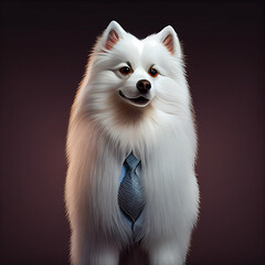 Obraz premium Dog Wearing a suite Portrait NFT Art
