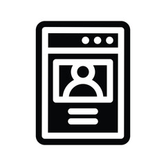 profile solid icon illustration vector graphic