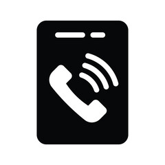 cell phone solid icon illustration vector graphic