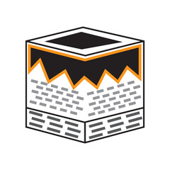 HOLY PLACE MECCA icon design template vector