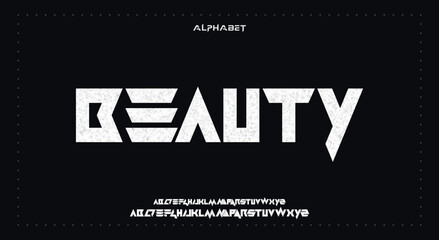 beauty Abstract Fashion Best font alphabet. Minimal modern urban fonts for logo, brand, fashion, Heading etc. Typography typeface uppercase lowercase and number. vector illustration full Premium look