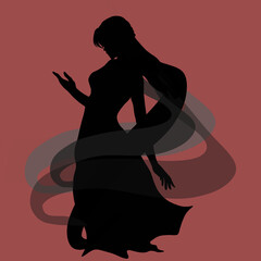 silhouette of a woman