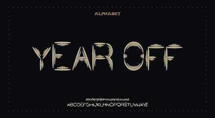year offAbstract Fashion Best font alphabet. Minimal modern urban fonts for logo, brand, fashion, Heading etc. Typography typeface uppercase lowercase and number. vector illustration full Premium look