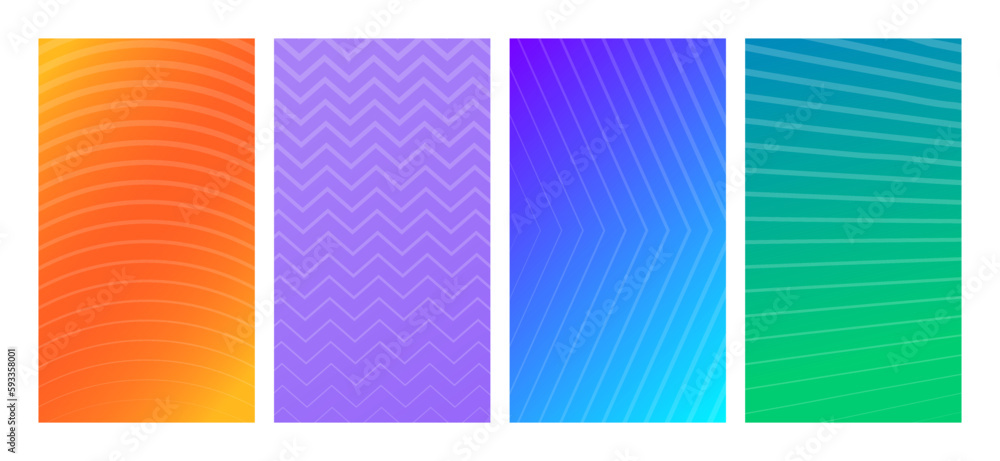 Poster modern colorful gradient background with lines