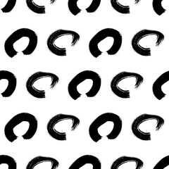 Seamless pattern with sketch circles shape