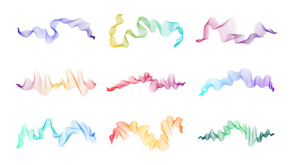 Abstract backdrop with wave gradient lines