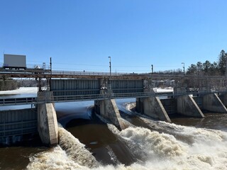 Shawinigan hydro-electric dam in Quebec