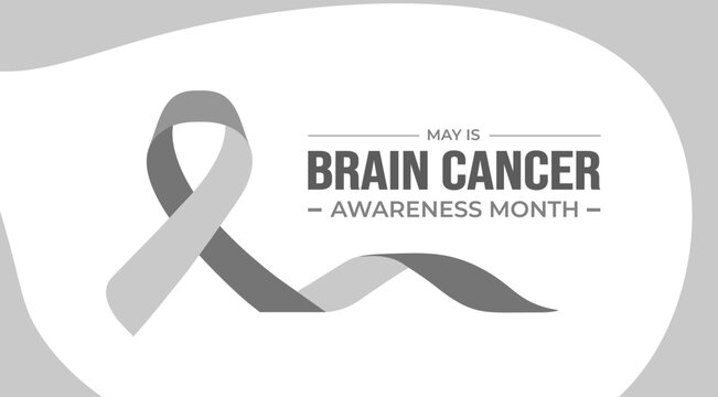 Brain Cancer Awareness Month background or banner design template celebrated in may - Powered by Adobe