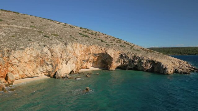 Insel Cres: Strand Koromacna, Kroatien