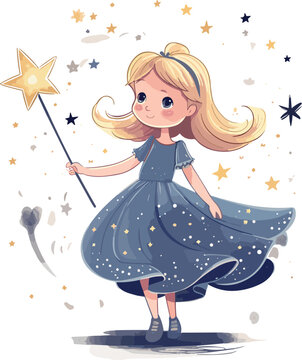 Little Princess With Magic Wand