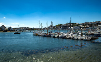 Boats in The Harbor of City Audierne At The Finistere Atlantic Coast In Brittany, France