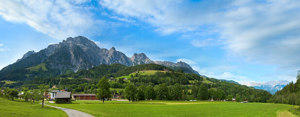 Alps mountain country tranquil summer view (Austria).