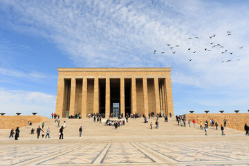 Ankara Anitkabir is the mausoleum of the founder of Turkish Republic, Mustafa Kemal Ataturk.	