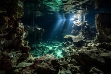 You come across an underwater cave filled with ancient artifacts and treasures