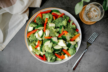Healthy vegetables mixed for vegan food and salad.