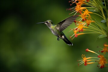 Fototapeta na wymiar 3. Snap an action shot of a hummingbird in mid-flight