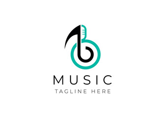 Pulse music element logo. Music Logo Design. Singer, recording, record logo vector. 