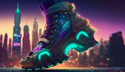 Cyberpunk Schuhe, Neon City!