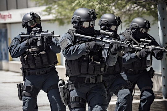 A group of officers engage in a shootout with a heavily armed criminal