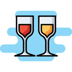 Wine icons. Vector Design Stock illustration.