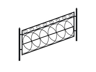 Simple modern wrought iron fence.
