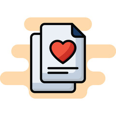 Love Document icons. Vector Design Stock illustration.