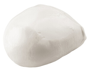 Mozzarella cheese isolated on white background, full depth of field
