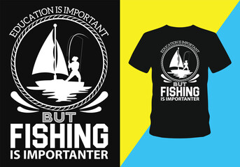 Fishing t-shirt design for weekend forecast fishing with a chance of drinking quote vector design template.