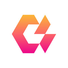Letter C bolt modern logo design