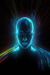 Illuminated Cyberspace: Capturing Futuristic Online Motion. Generative ai.