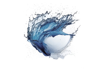 Obraz na płótnie Canvas Liquid splashes. Abstract water spiral. Generative AI