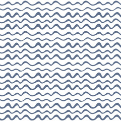 Background of hand drawn wavy lines. Geometric seamless pattern