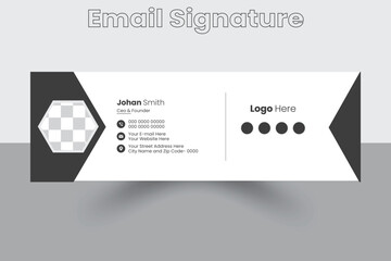 Email signature template, email signature template generator,  Modern and minimalist email signature or email footer template 