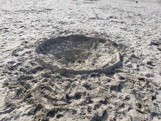 Pit in the sand