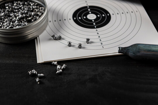 air rifle on co2 and ammunition and shields