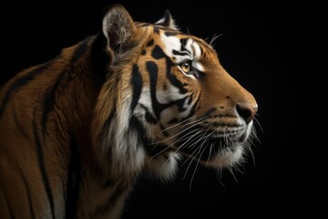 Portrait of a tiger. Generative AI.