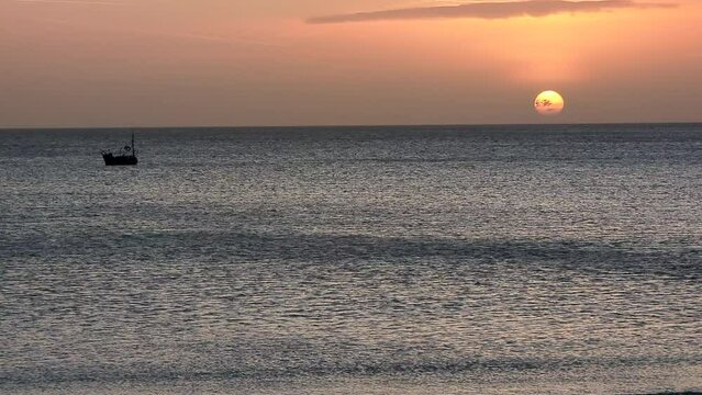 Beautiful Sunrise captured in Weymouth in Dorset in England
