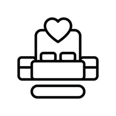 Bedroom icons. Vector Design Stock illustration.