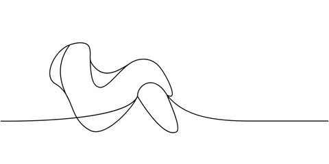 Chicken wing one line continuous drawing. Fresh chicken meat continuous one line illustration. Vector minimalist linear illustration.