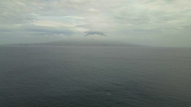 View of Mt. Pico from Horta, Faial in the Azores