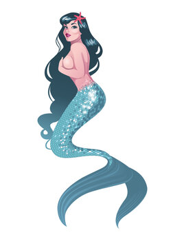 Pin Up Mermaid Images  Browse 759 Stock Photos, Vectors, and Video | Adobe  Stock