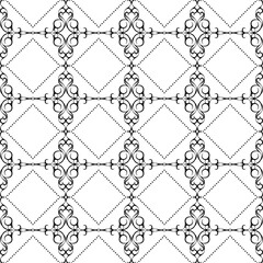 seamless  pattern of painted oriental motifs