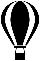 Obraz premium Hot air balloon silhouette icon. 