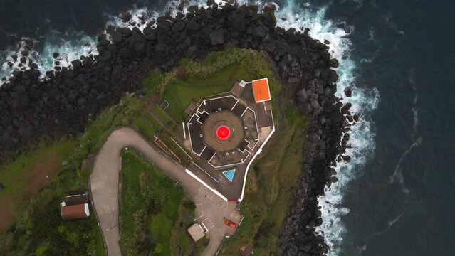 Farol do Arnel in Sao Miguel, the Azores by Drone
